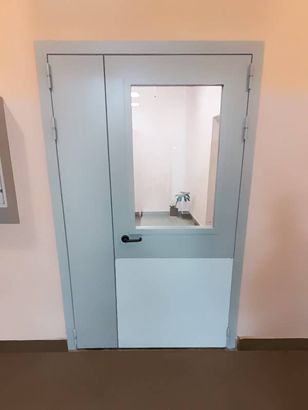 Дверь со стеклом в подъезд (г. Королев, ул. Пушкинская, 21)