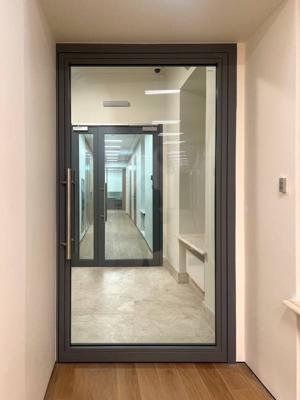 Однопольные противопожарные двери с максимальным остеклением