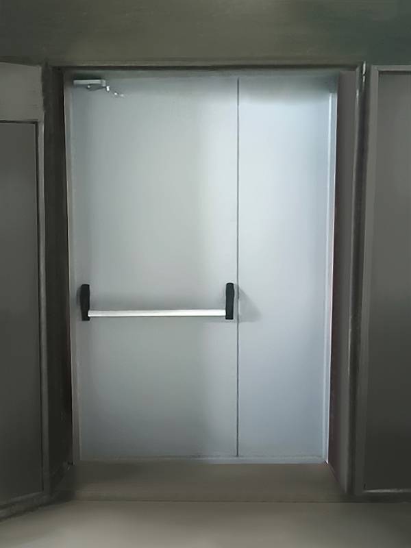 Полуторная дверь Антипаника в подвал («Химволокно», г. Клин)