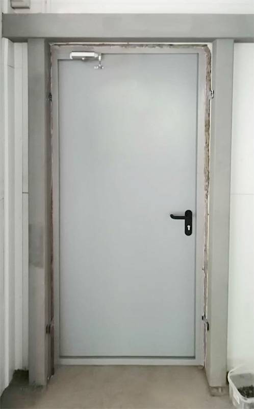 Противопожарная дверь, внутренняя сторона (село Левково)